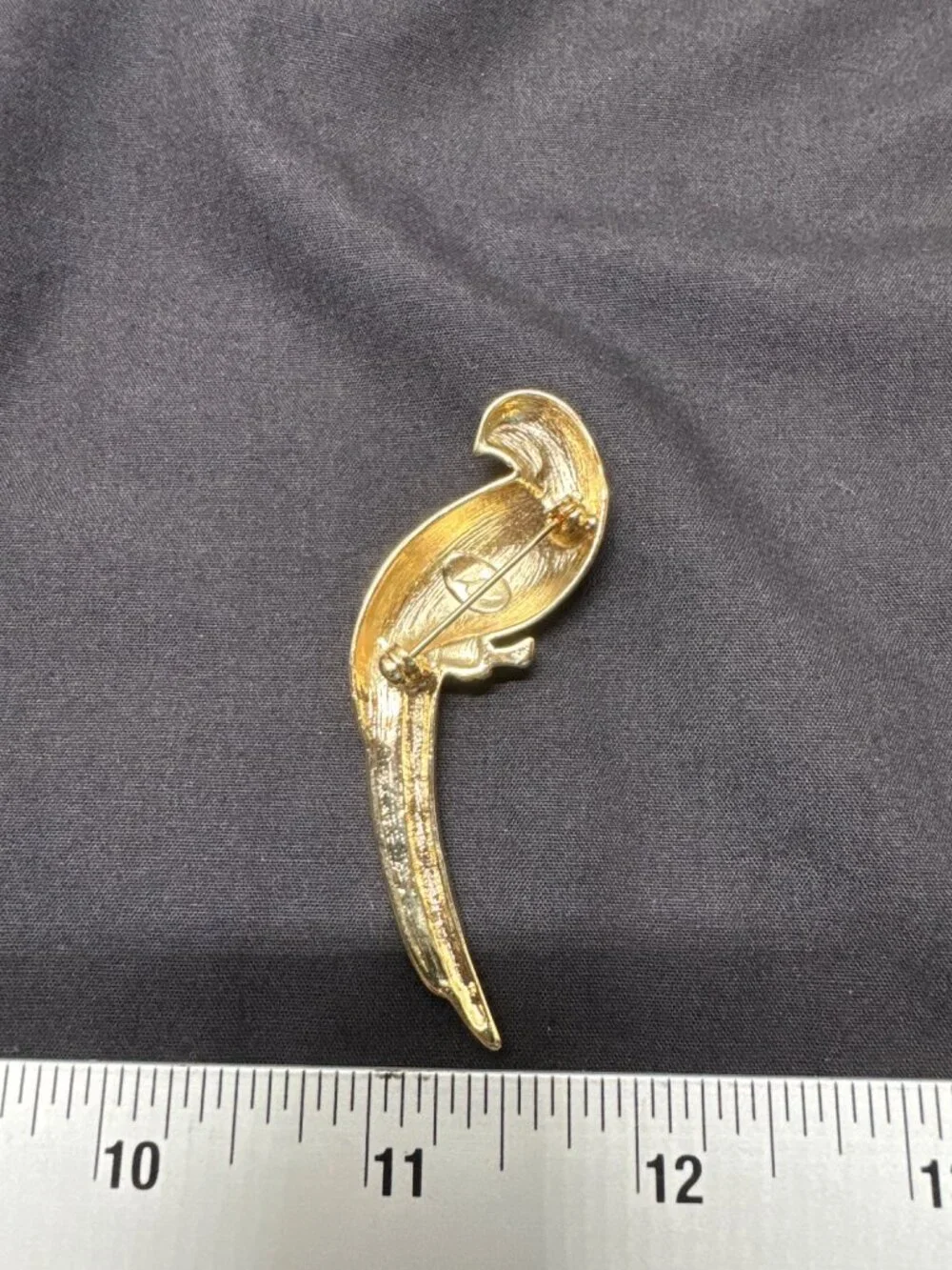 Vintage Liz Claiborne Gold-Tone Parrot Brooch With Blue & Green Enamel Accents S - Picture 4 of 5